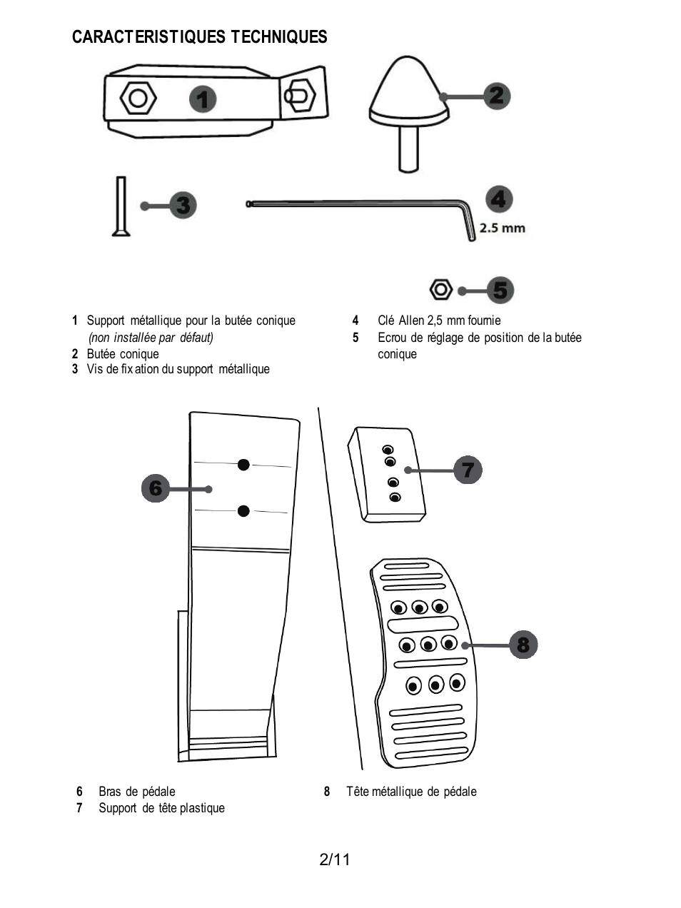 Caractéristiques techniques, Caracteristiques techniques | Thrustmaster T3PA Add-On User Manual | Page 14 / 134