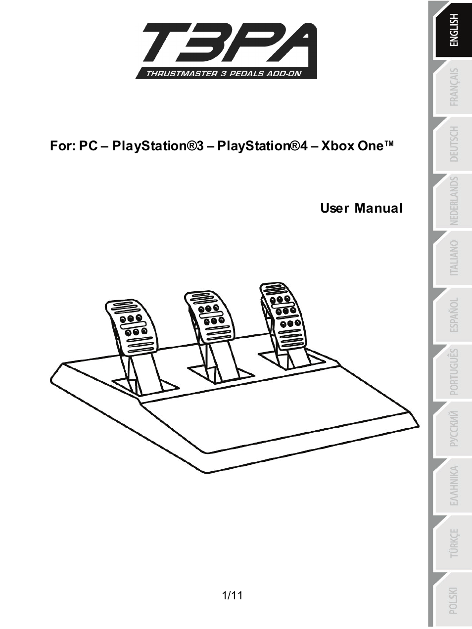 01_eng_t3pa_v3, User manual | Thrustmaster T3PA Add-On User Manual | Page 2 / 134