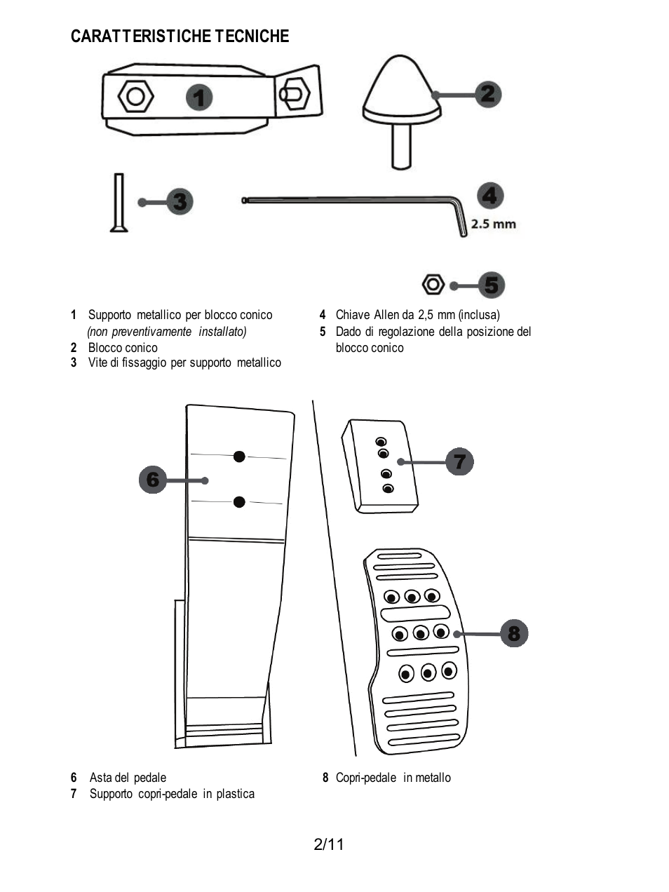 Caratteristiche tecniche | Thrustmaster T3PA Add-On User Manual | Page 47 / 134