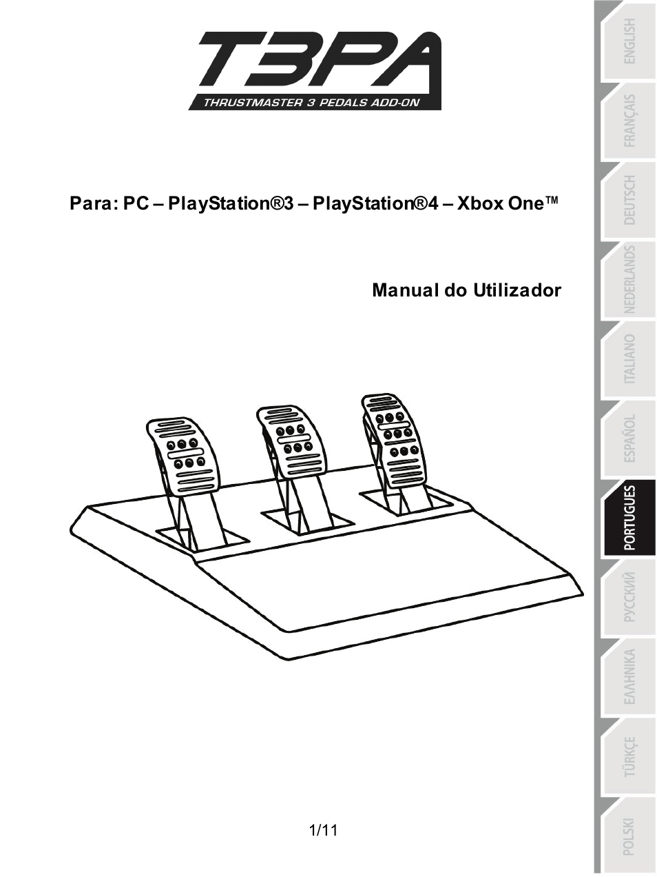 07_por_t3pa_v3, Manual do utilizador | Thrustmaster T3PA Add-On User Manual | Page 68 / 134