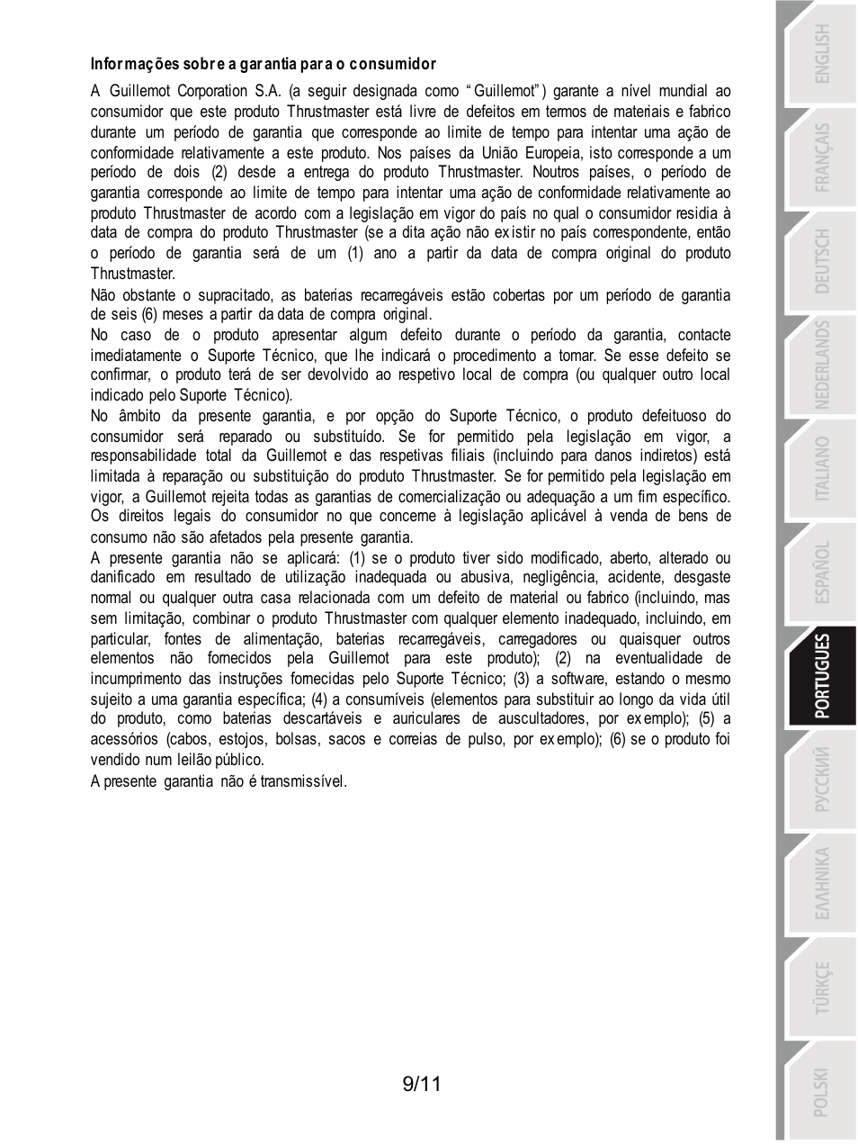 Thrustmaster T3PA Add-On User Manual | Page 76 / 134