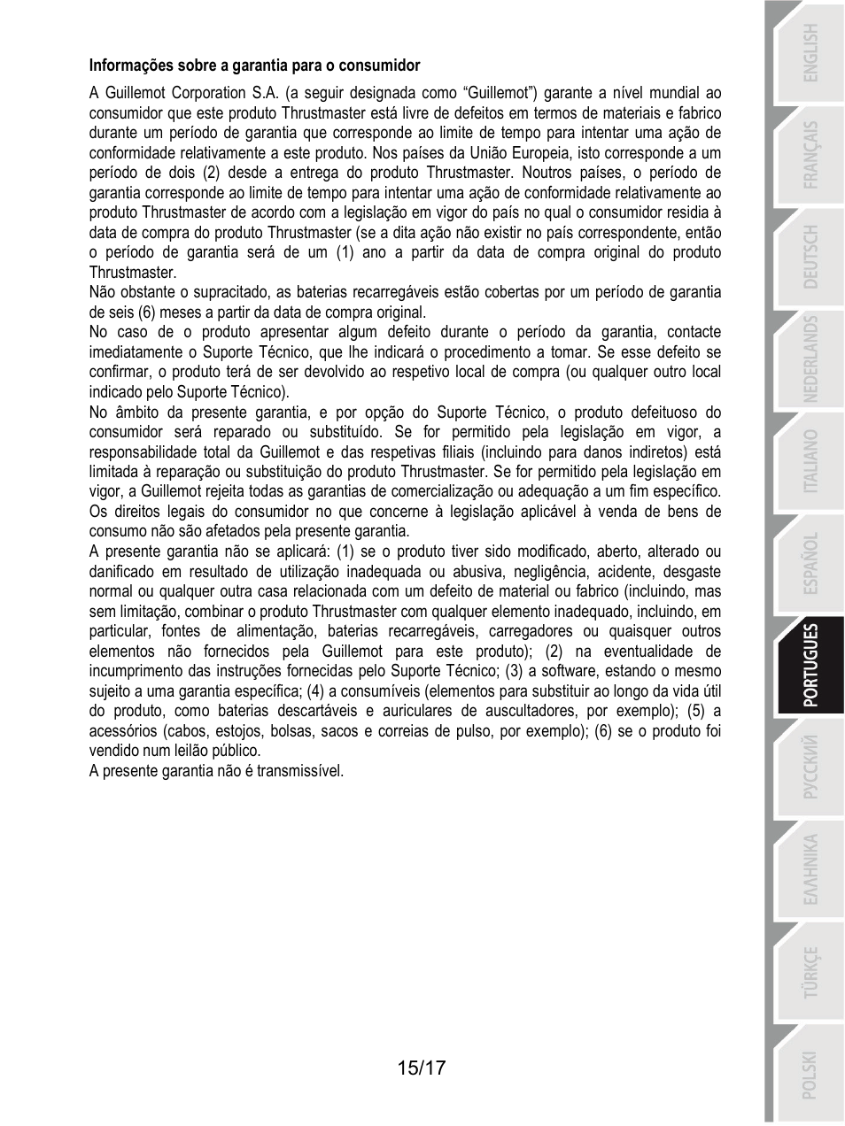 Thrustmaster T3PA-PRO Add-On User Manual | Page 118 / 205