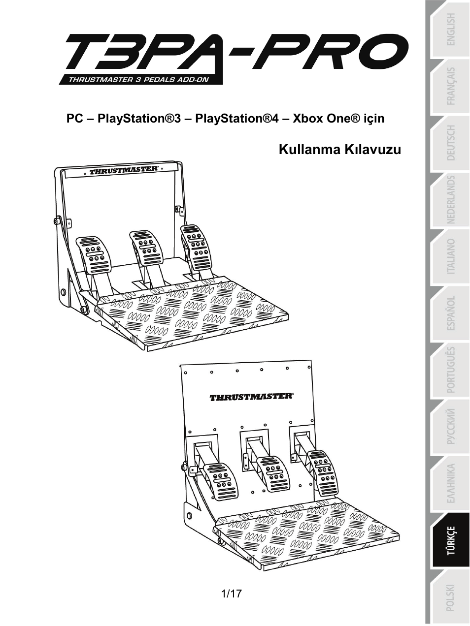 Tur_t3pa-pro, Kullanim kilavuzu | Thrustmaster T3PA-PRO Add-On User Manual | Page 155 / 205