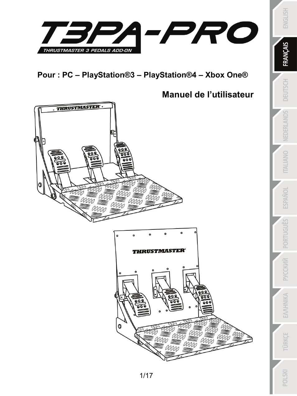 Fra_t3pa-pro, Manuel de l’utilisateur | Thrustmaster T3PA-PRO Add-On User Manual | Page 19 / 205