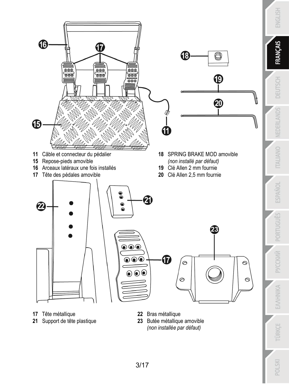 Thrustmaster T3PA-PRO Add-On User Manual | Page 21 / 205