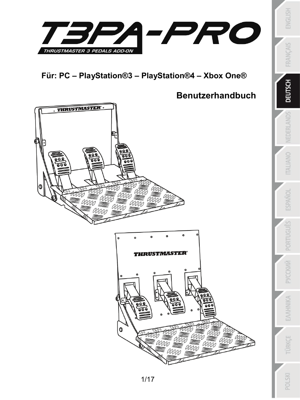 Deu_t3pa-pro, Benutzerhandbuch | Thrustmaster T3PA-PRO Add-On User Manual | Page 36 / 205