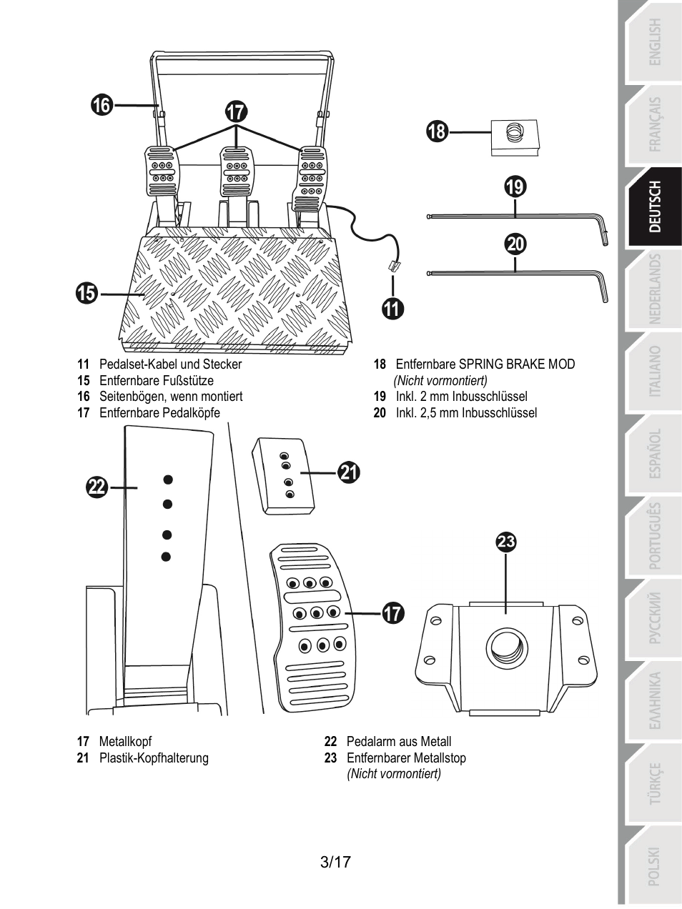 Thrustmaster T3PA-PRO Add-On User Manual | Page 38 / 205