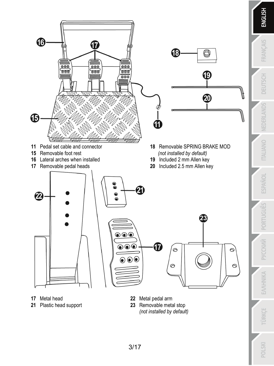 Thrustmaster T3PA-PRO Add-On User Manual | Page 4 / 205