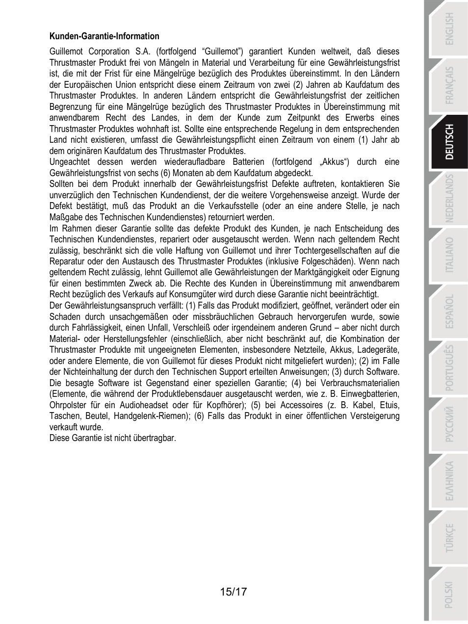 Thrustmaster T3PA-PRO Add-On User Manual | Page 50 / 205