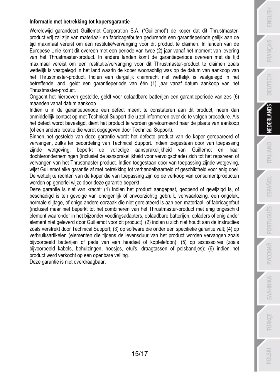 Thrustmaster T3PA-PRO Add-On User Manual | Page 67 / 205
