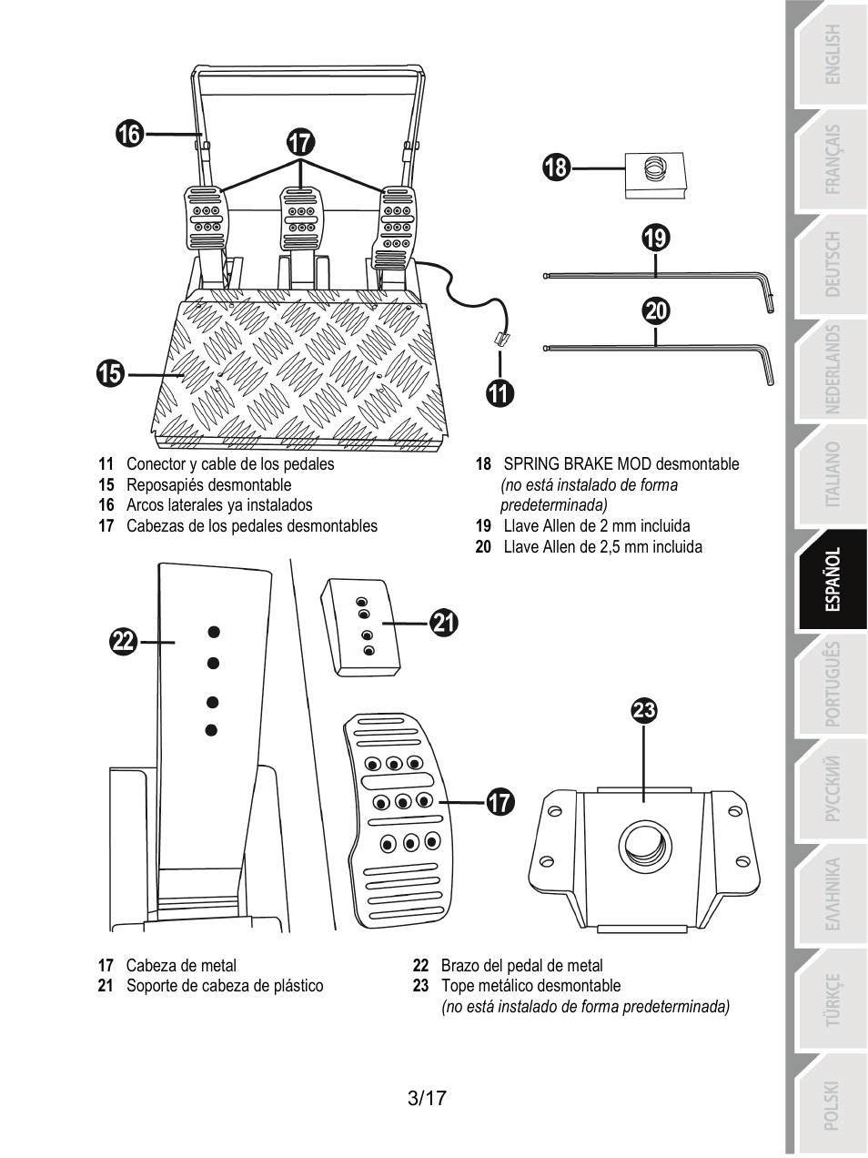 Thrustmaster T3PA-PRO Add-On User Manual | Page 89 / 205