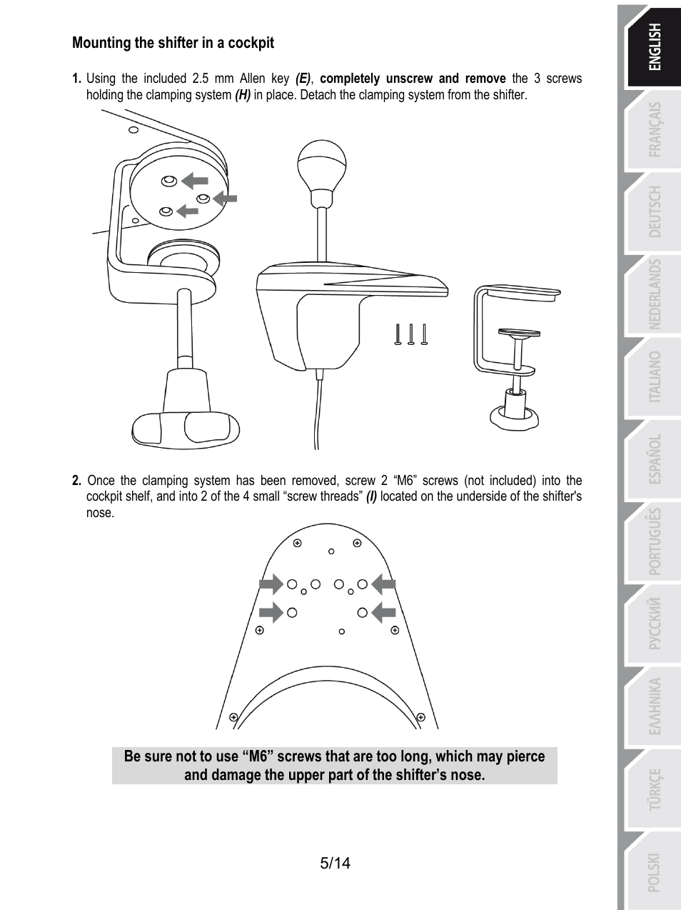 Thrustmaster TH8 RS Shifter User Manual | Page 6 / 170