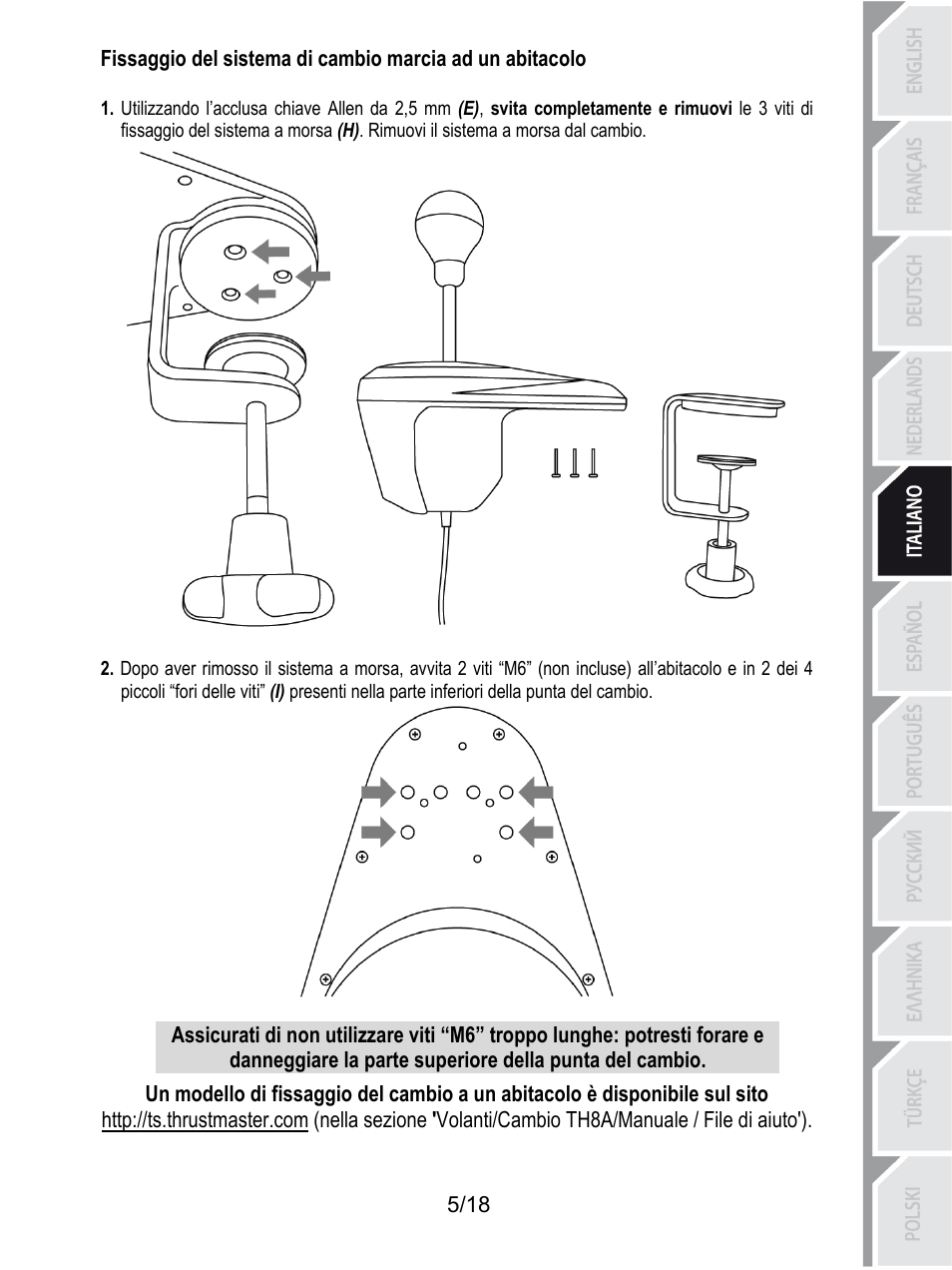 Thrustmaster TH8A Shifter User Manual | Page 78 / 217