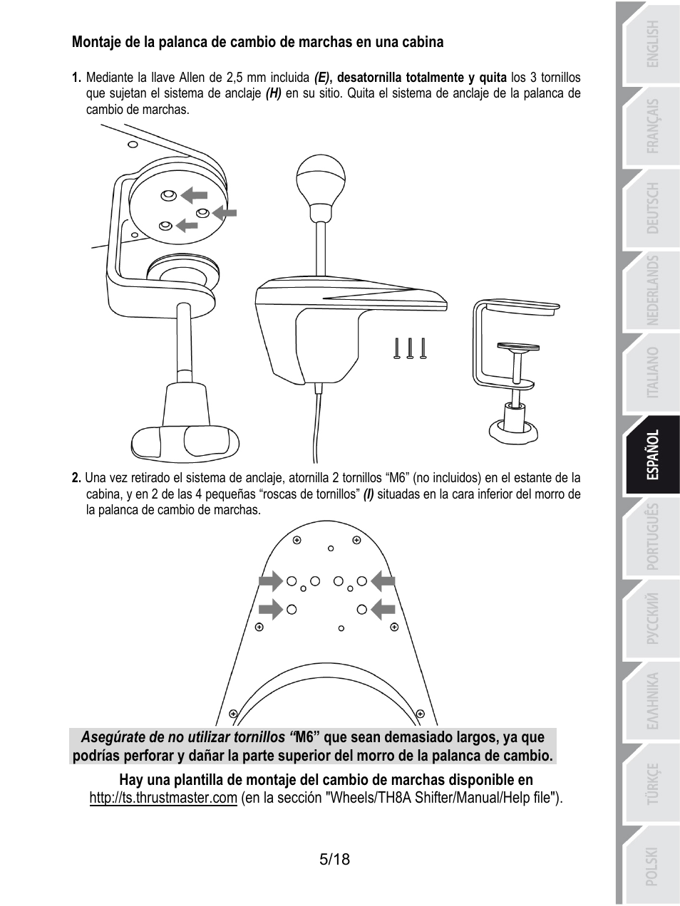 Thrustmaster TH8A Shifter User Manual | Page 96 / 217