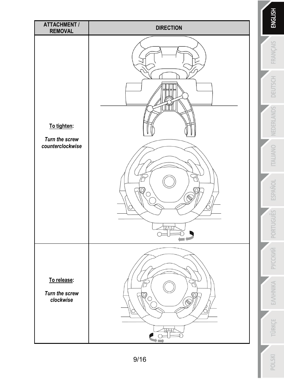 Thrustmaster TX Racing Wheel User Manual | Page 10 / 209