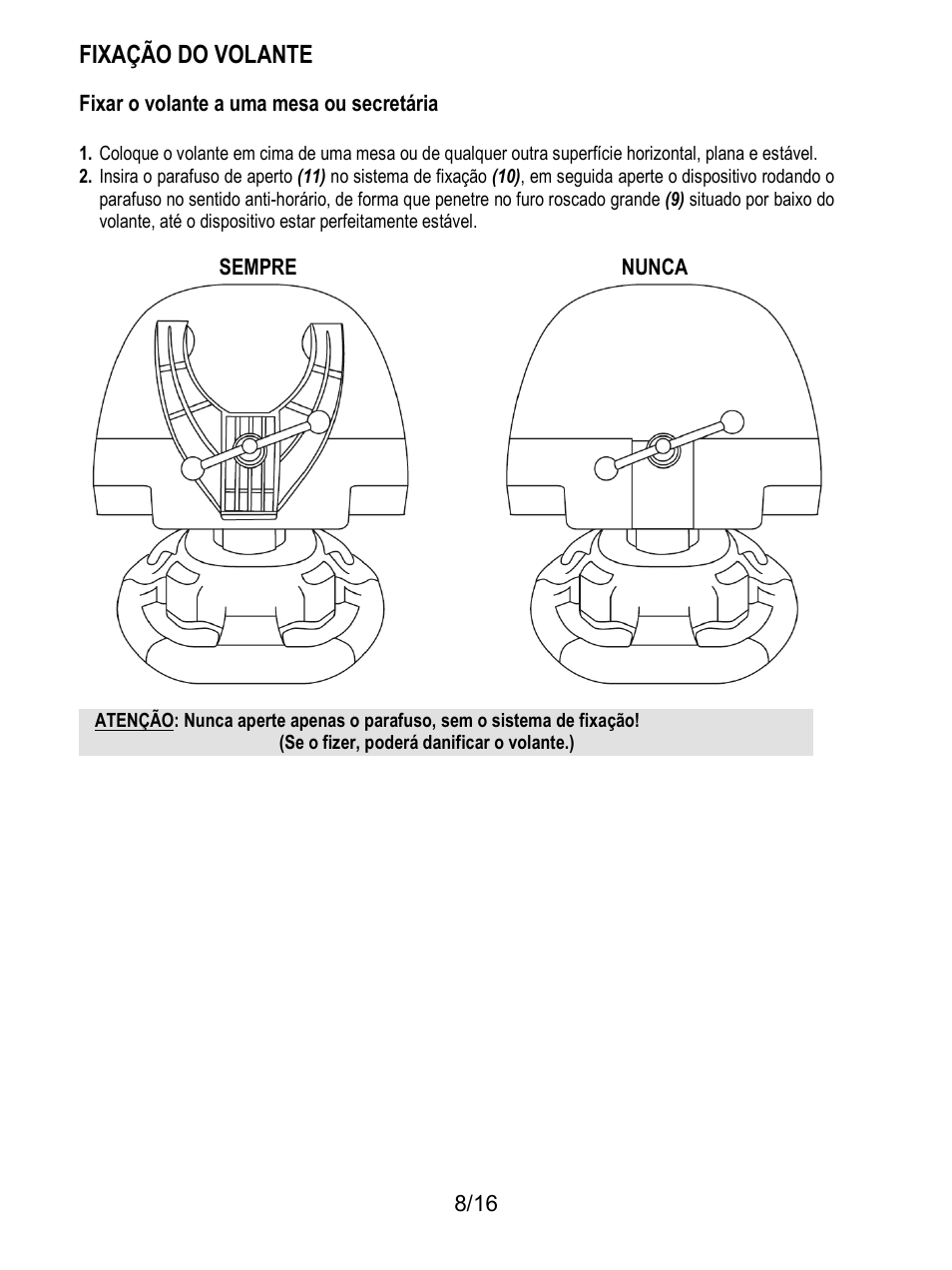 Fixação do volante | Thrustmaster TX Racing Wheel User Manual | Page 105 / 209