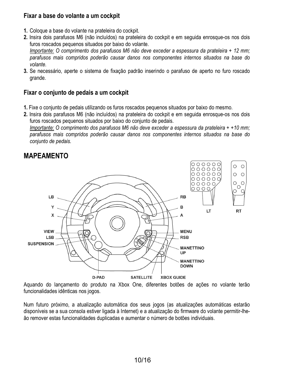 Mapeamento | Thrustmaster TX Racing Wheel User Manual | Page 107 / 209