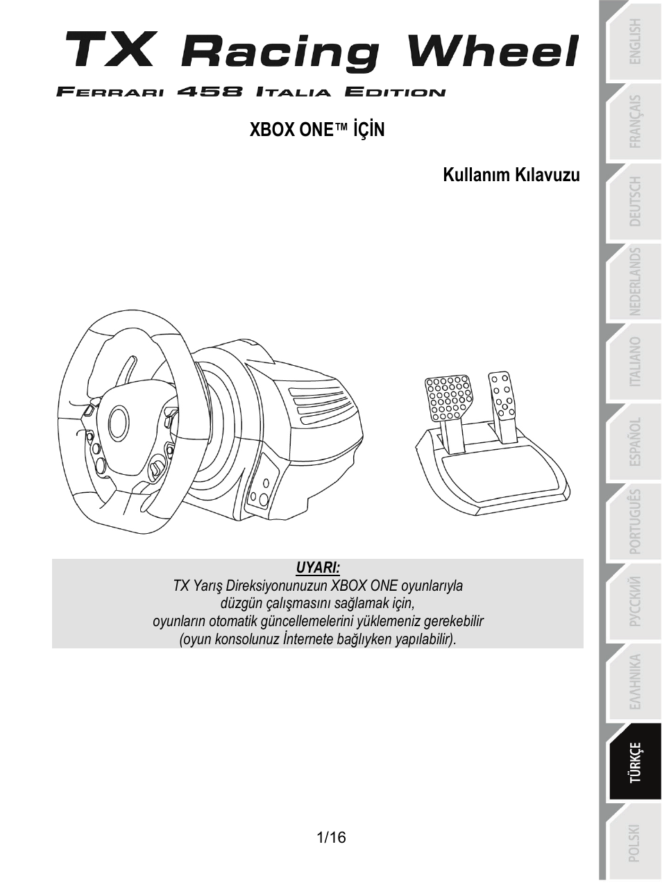 10_tur_tx_racing_wheel, Ullanim kilavuzu | Thrustmaster TX Racing Wheel User Manual | Page 146 / 209