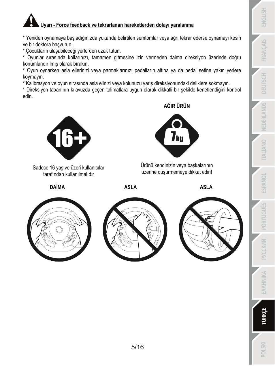 Thrustmaster TX Racing Wheel User Manual | Page 150 / 209