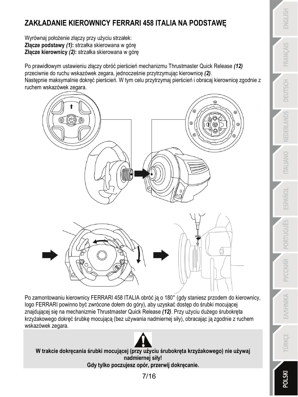 Thrustmaster TX Racing Wheel User Manual | Page 168 / 209