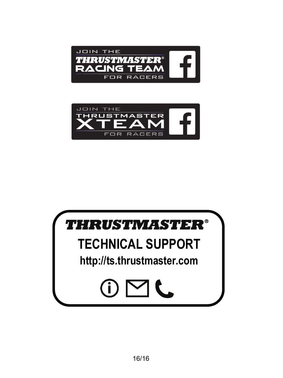 Technical support | Thrustmaster TX Racing Wheel User Manual | Page 17 / 209