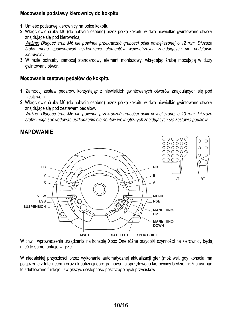 Mapowanie | Thrustmaster TX Racing Wheel User Manual | Page 171 / 209