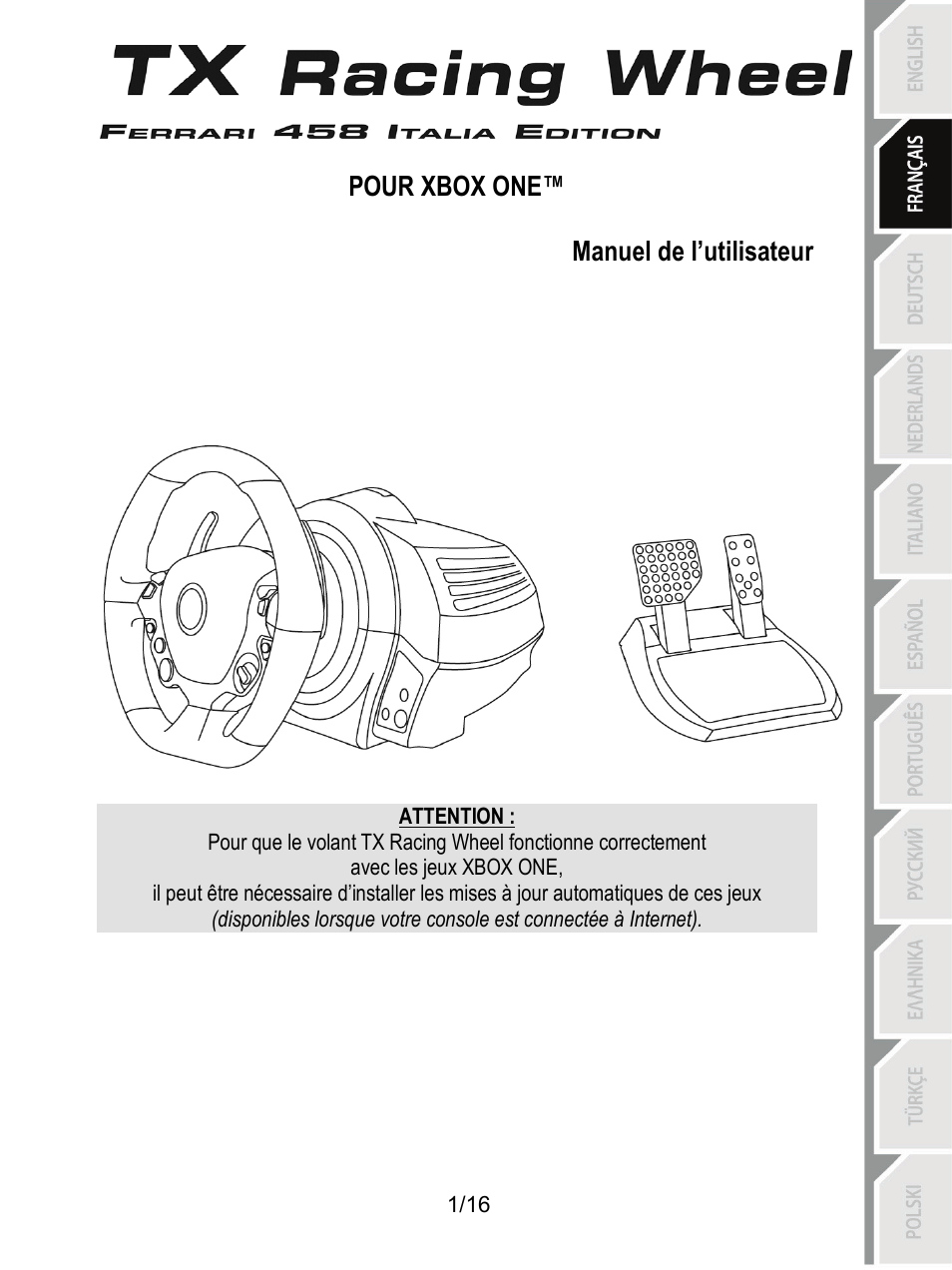 02_fra_tx_racing_wheel, Manuel de l’utilisateur | Thrustmaster TX Racing Wheel User Manual | Page 18 / 209