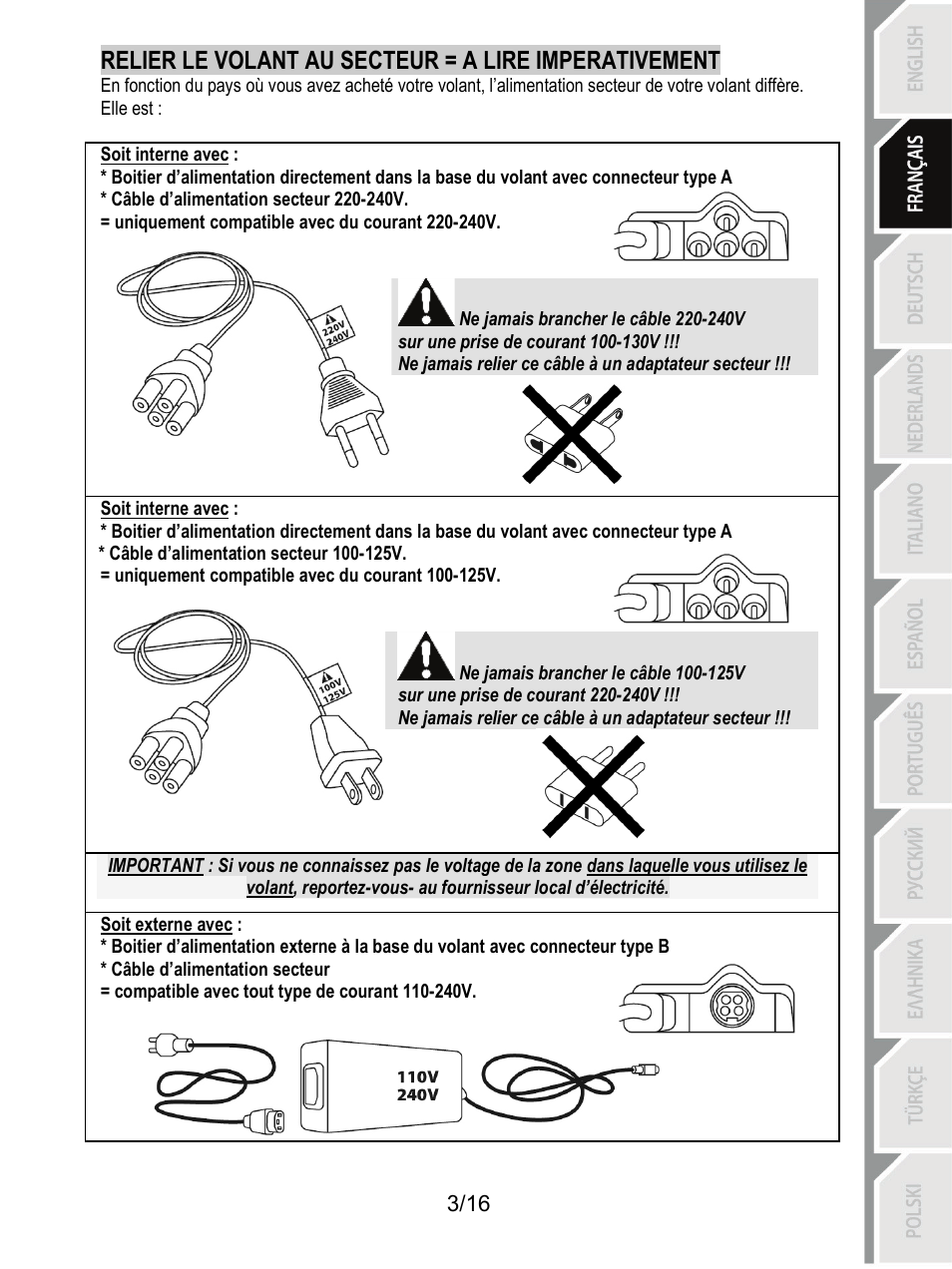 Thrustmaster TX Racing Wheel User Manual | Page 20 / 209
