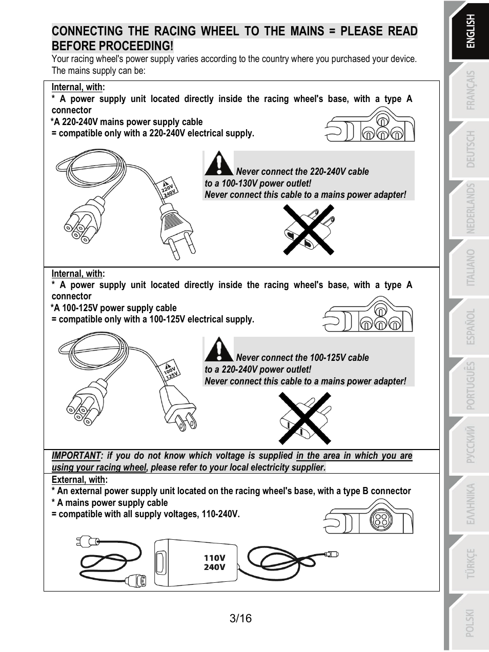 Thrustmaster TX Racing Wheel User Manual | Page 4 / 209