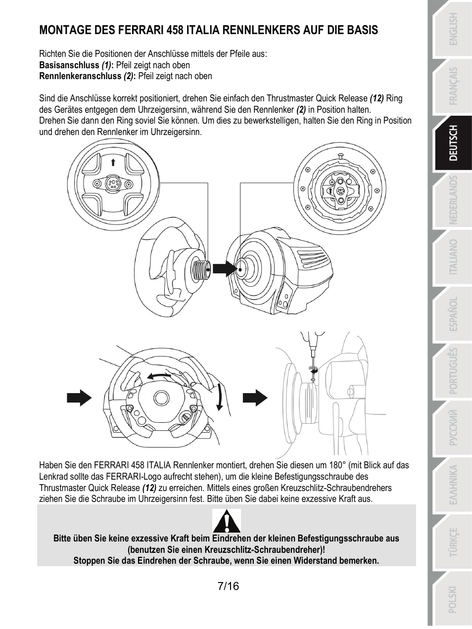 Thrustmaster TX Racing Wheel User Manual | Page 40 / 209