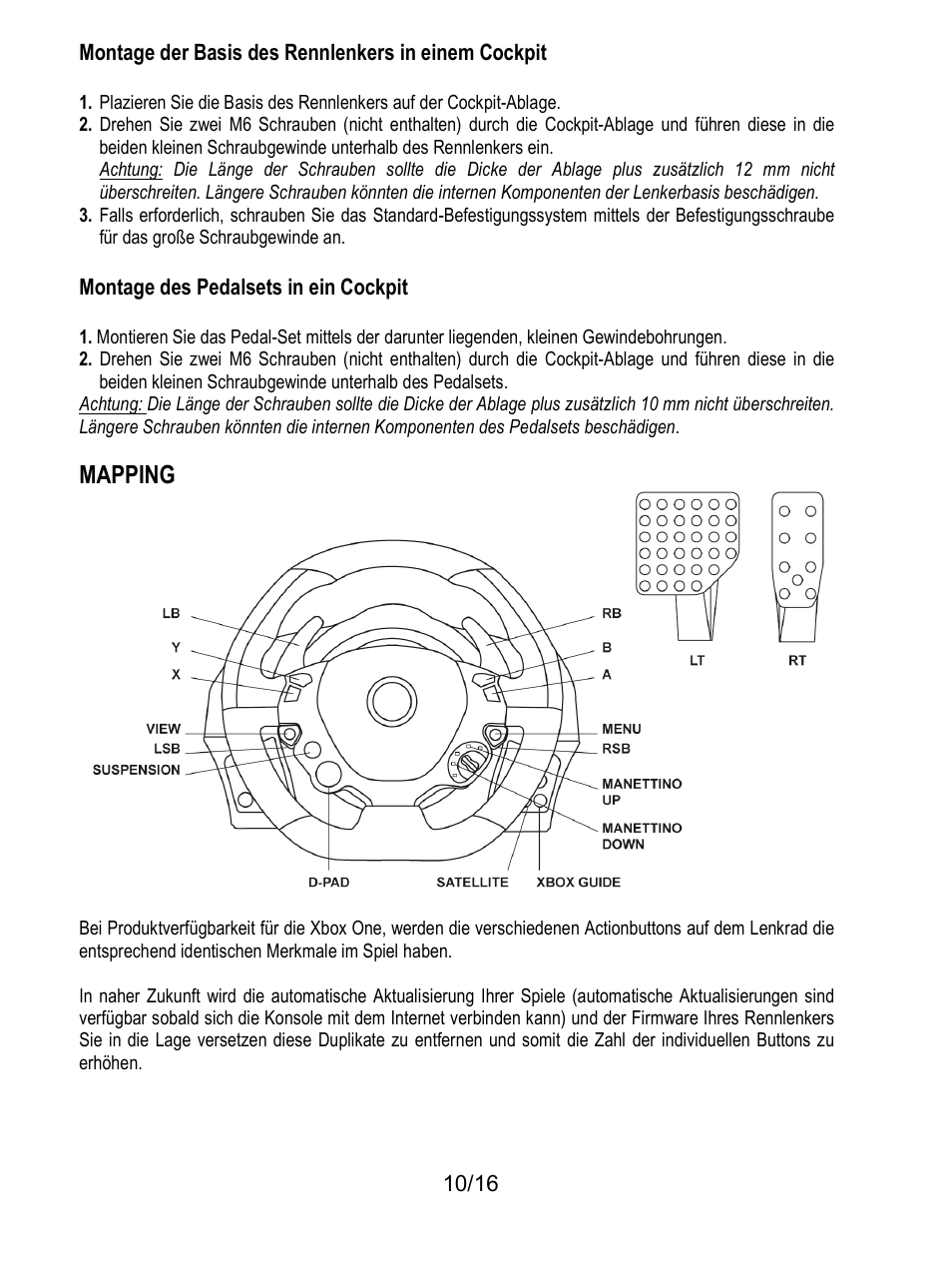 Mapping | Thrustmaster TX Racing Wheel User Manual | Page 43 / 209