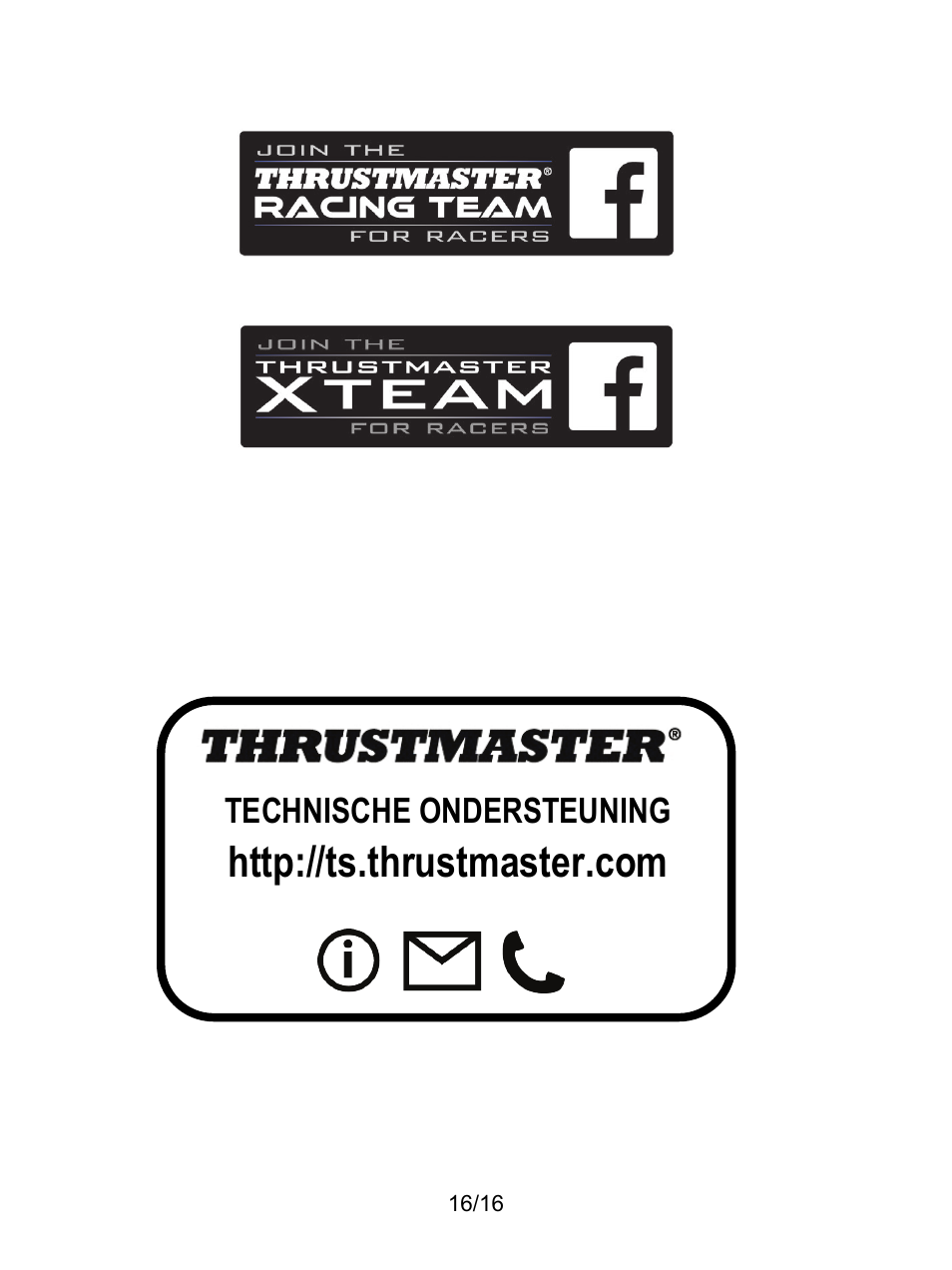 Technische ondersteuning | Thrustmaster TX Racing Wheel User Manual | Page 65 / 209