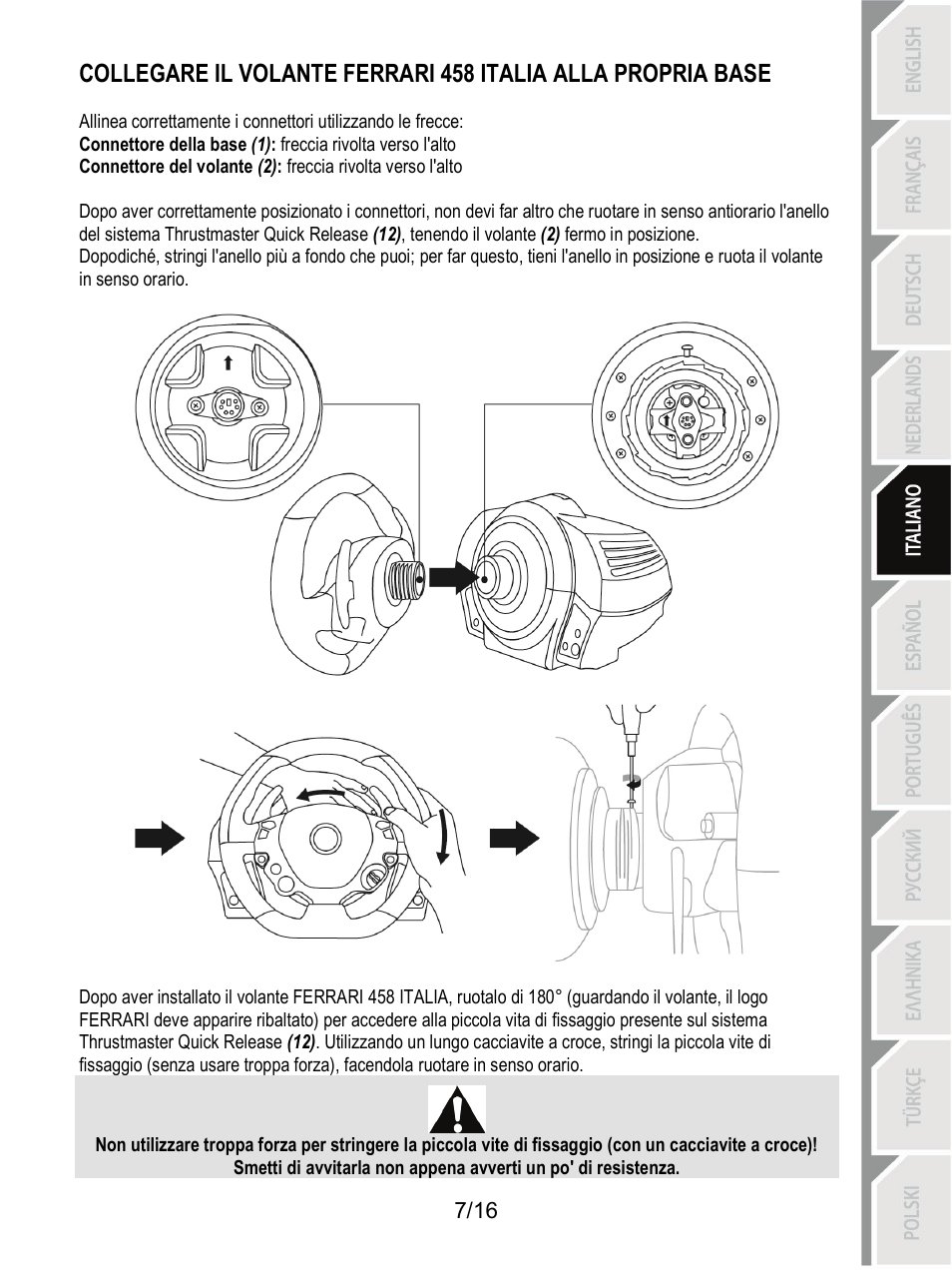 Thrustmaster TX Racing Wheel User Manual | Page 72 / 209