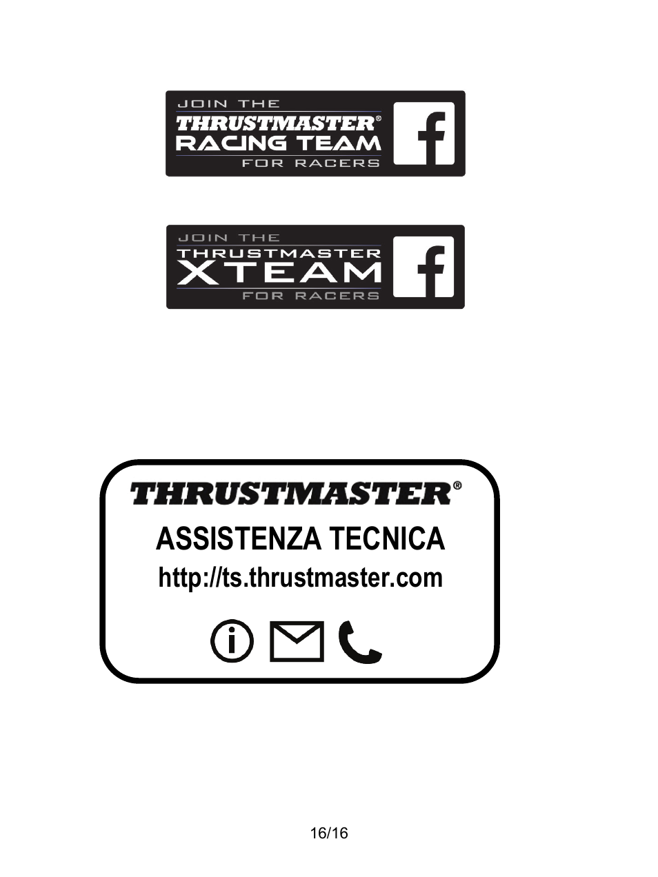 Assistenza tecnica | Thrustmaster TX Racing Wheel User Manual | Page 81 / 209