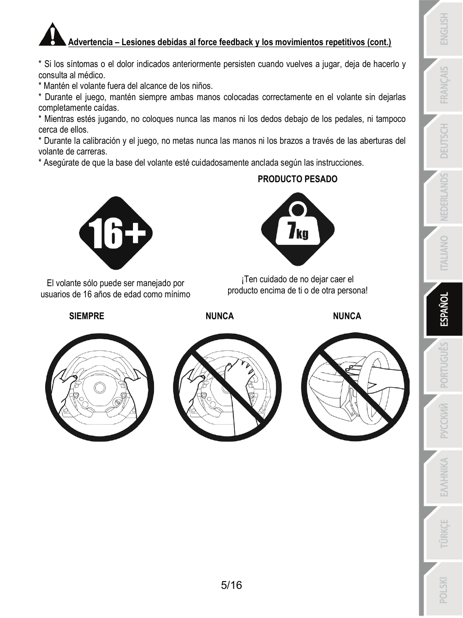 Thrustmaster TX Racing Wheel User Manual | Page 86 / 209