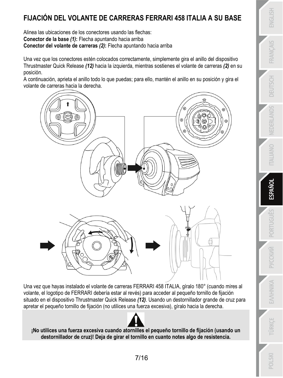 Thrustmaster TX Racing Wheel User Manual | Page 88 / 209