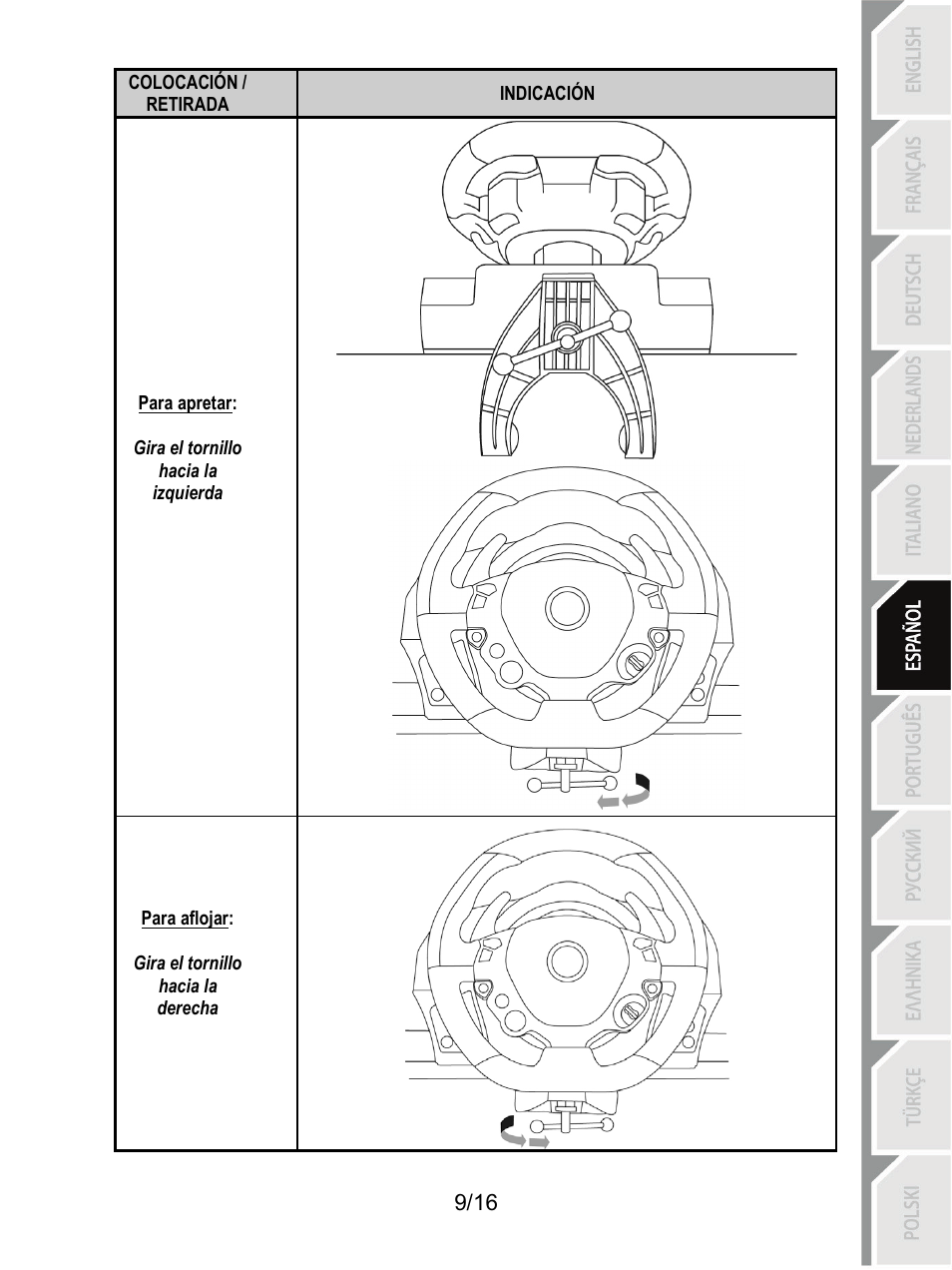 Thrustmaster TX Racing Wheel User Manual | Page 90 / 209