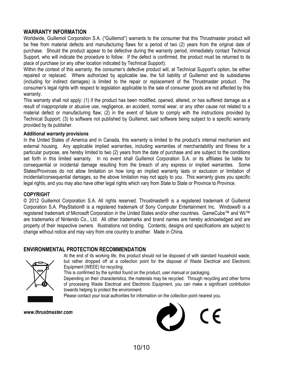 Thrustmaster Universal Challenge 5-in-1 User Manual | Page 11 / 82