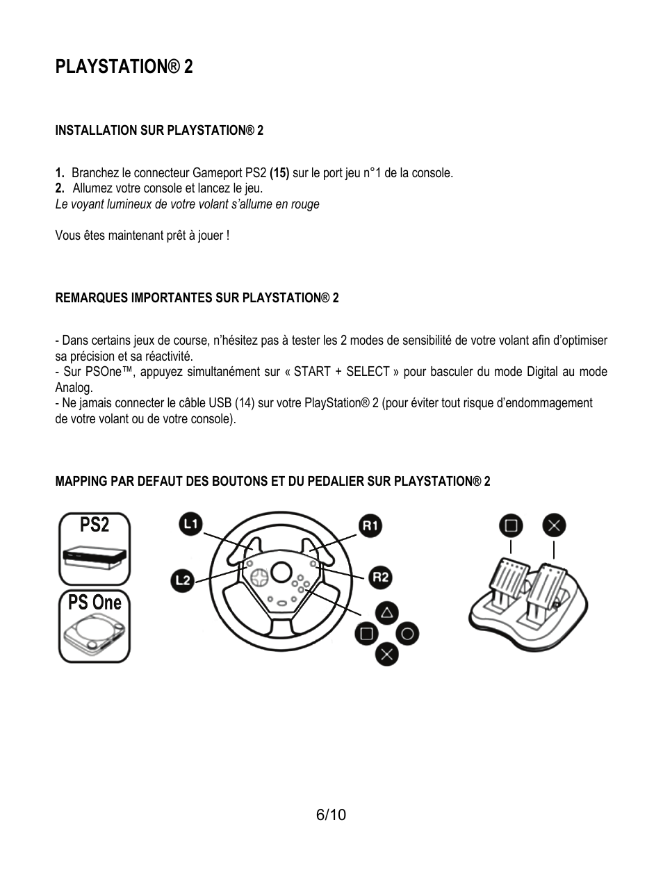 Playstation® 2 | Thrustmaster Universal Challenge 5-in-1 User Manual | Page 17 / 82