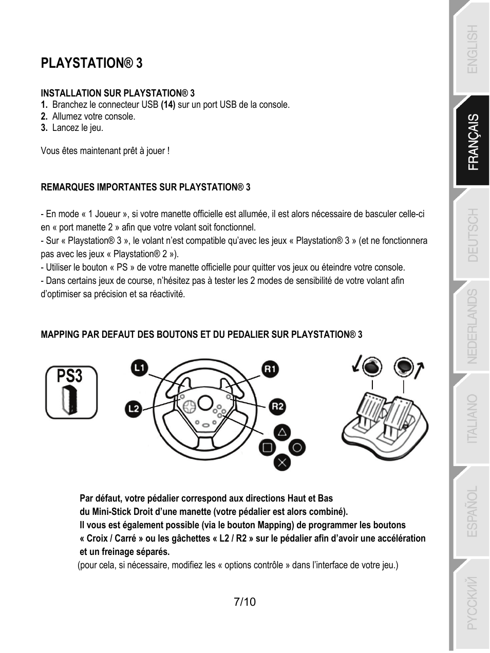 Playstation® 3 | Thrustmaster Universal Challenge 5-in-1 User Manual | Page 18 / 82