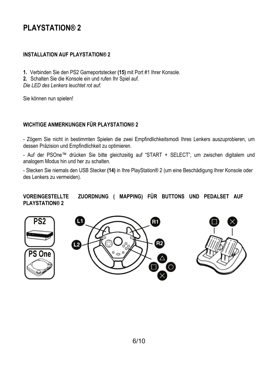 Playstation® 2 | Thrustmaster Universal Challenge 5-in-1 User Manual | Page 27 / 82