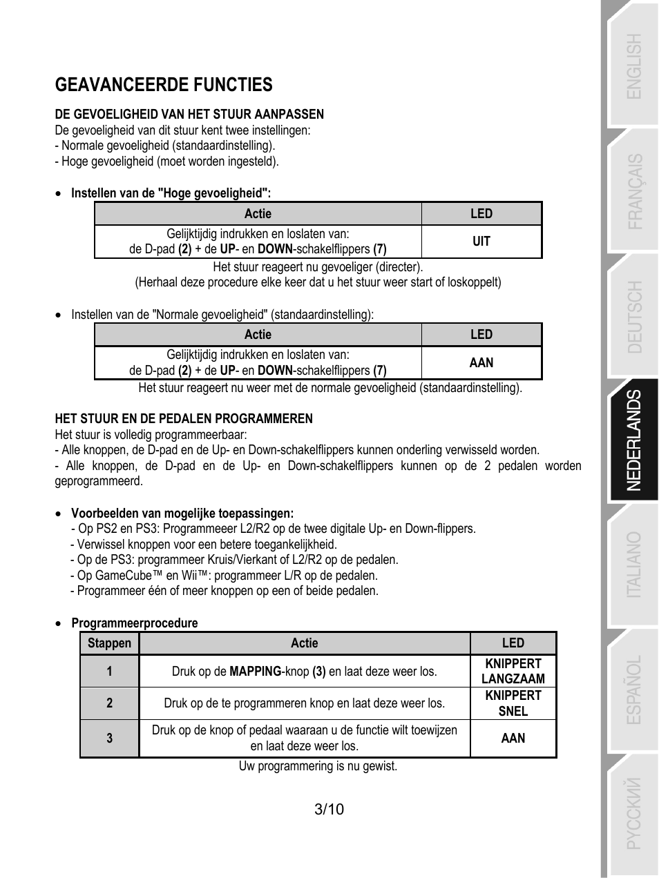 Geavanceerde functies | Thrustmaster Universal Challenge 5-in-1 User Manual | Page 34 / 82