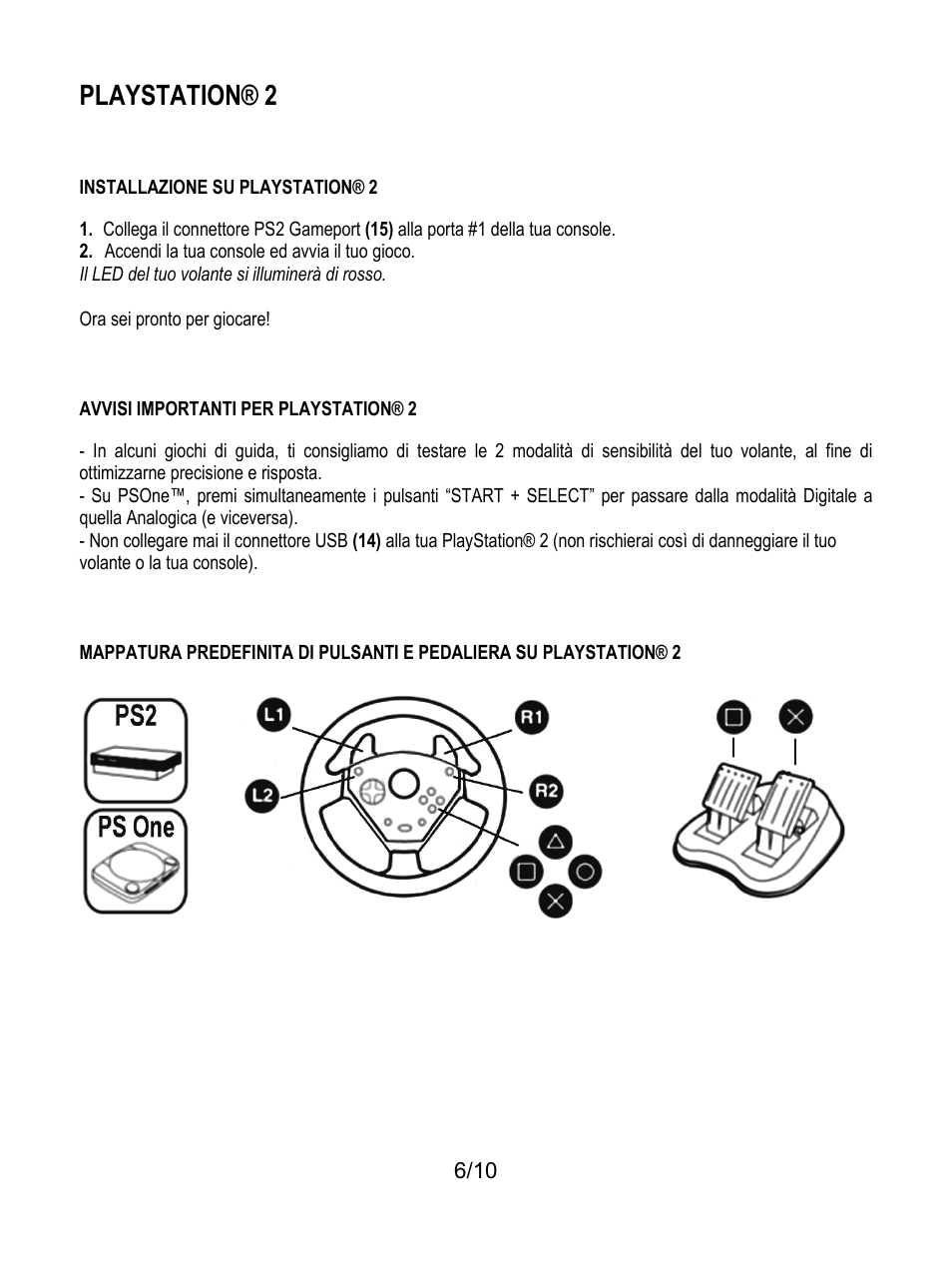 Playstation® 2 | Thrustmaster Universal Challenge 5-in-1 User Manual | Page 47 / 82