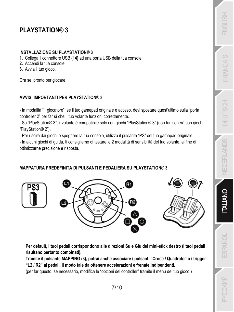 Playstation® 3 | Thrustmaster Universal Challenge 5-in-1 User Manual | Page 48 / 82