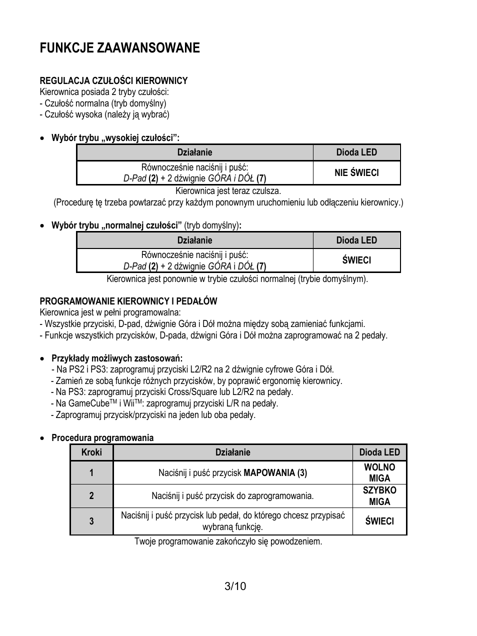 Funkcje zaawansowane | Thrustmaster Universal Challenge 5-in-1 User Manual | Page 74 / 82