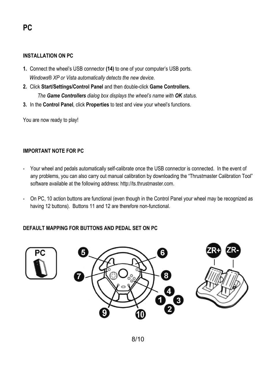 Thrustmaster Universal Challenge 5-in-1 User Manual | Page 9 / 82