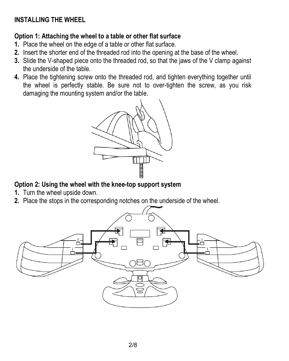 Installing the wheel | Thrustmaster T60 Racing Wheel User Manual | Page 11 / 17