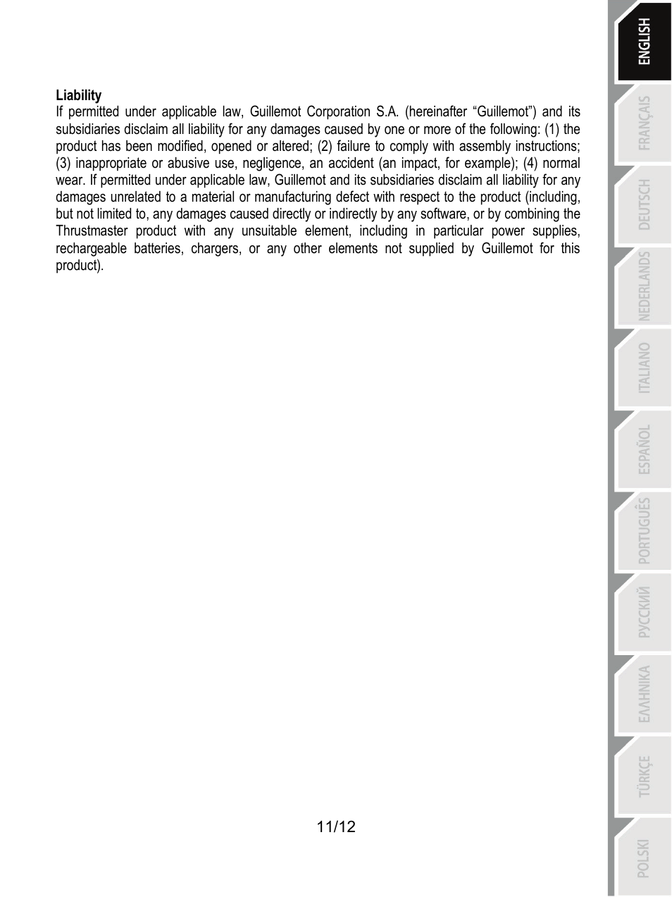 Thrustmaster T80 Racing Wheel User Manual | Page 12 / 269