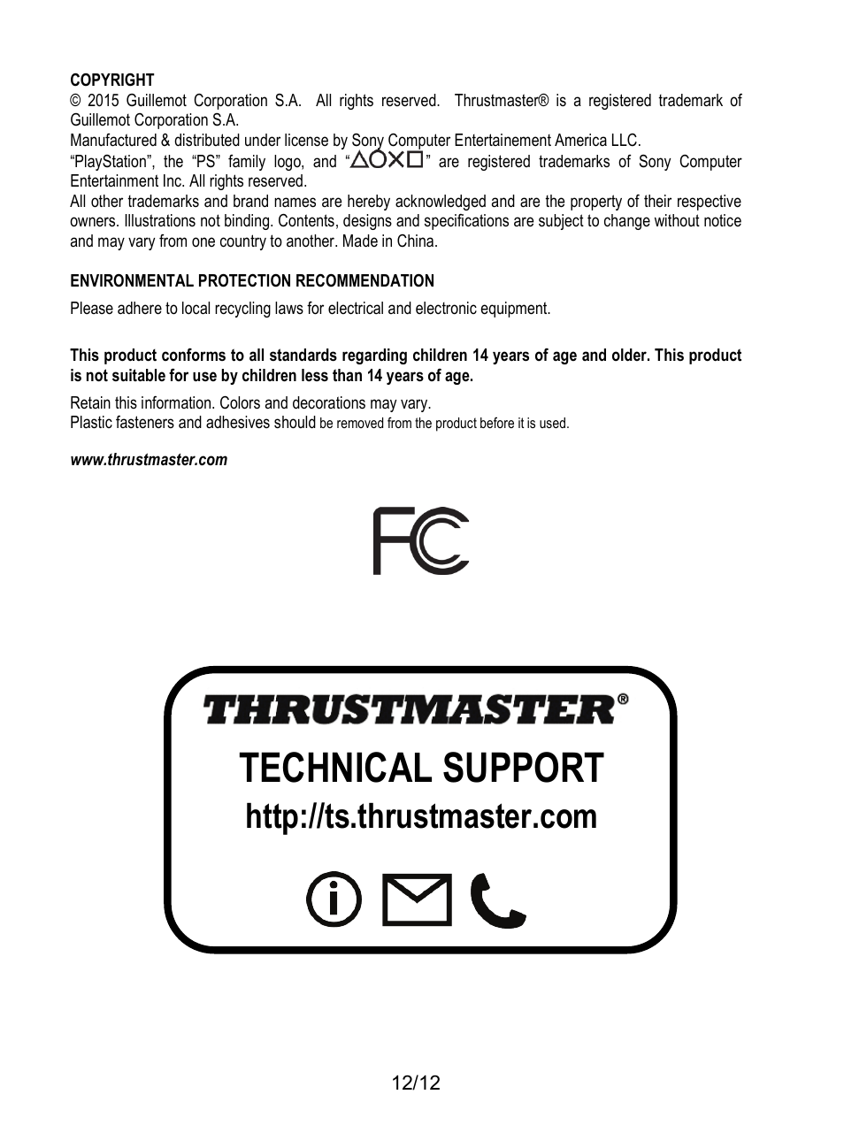 Technical support | Thrustmaster T80 Racing Wheel User Manual | Page 157 / 269