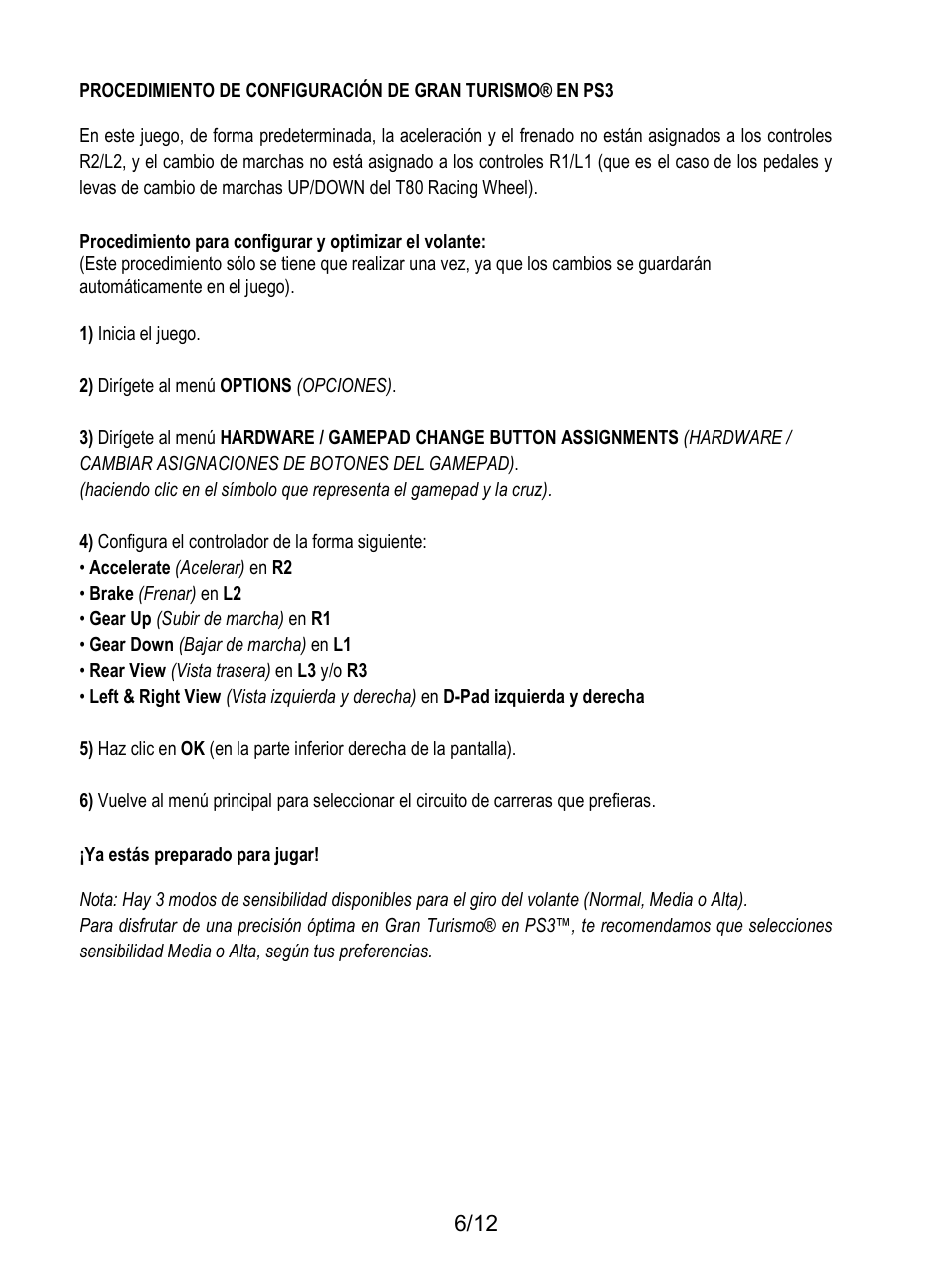 Thrustmaster T80 Racing Wheel User Manual | Page 175 / 269